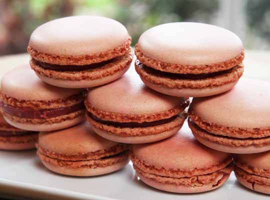 Raspberry Macarons